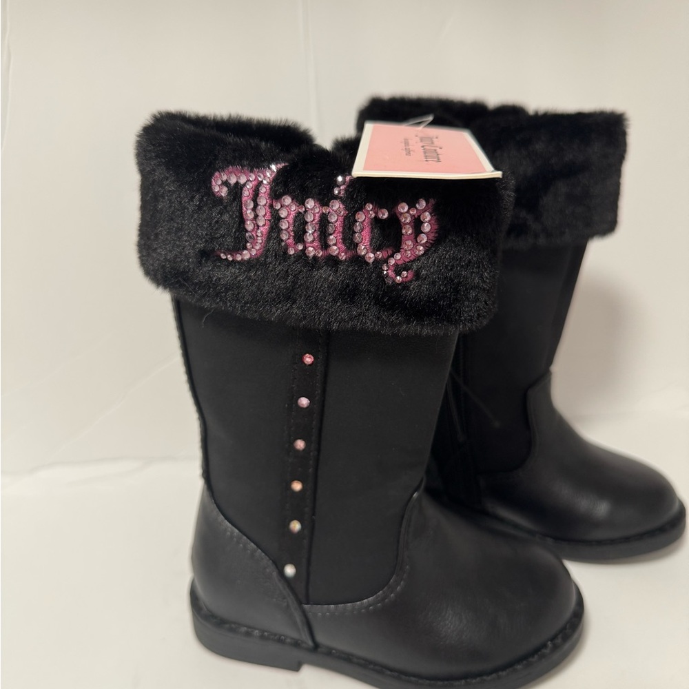 BABY GIRLS JUICY COUTURE fur lined boots size 6c new